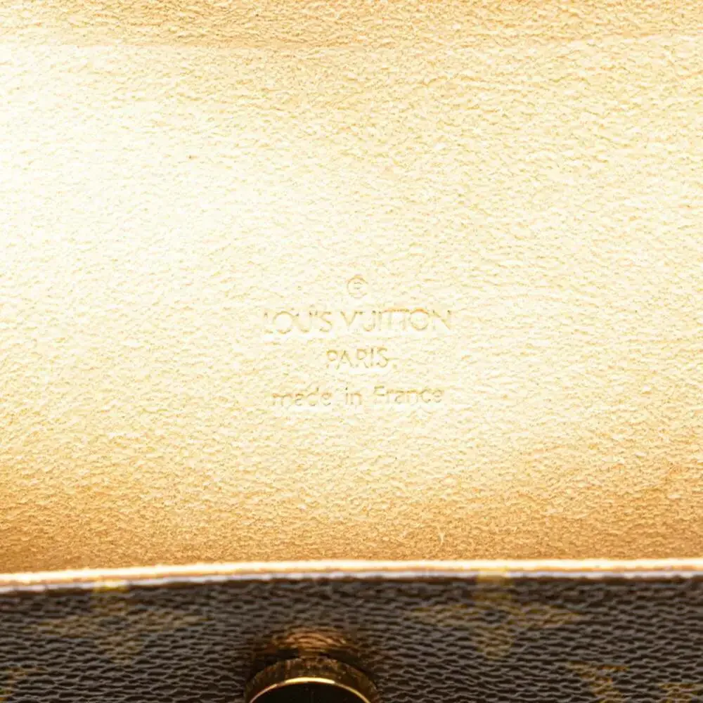 LOUIS VUITTON Brown Monogram Leather Pochette Hobo Bag